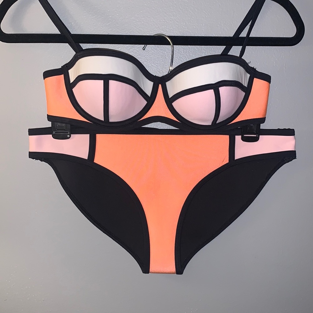 Triangl Swimwear Bikini in Pink and Orange
